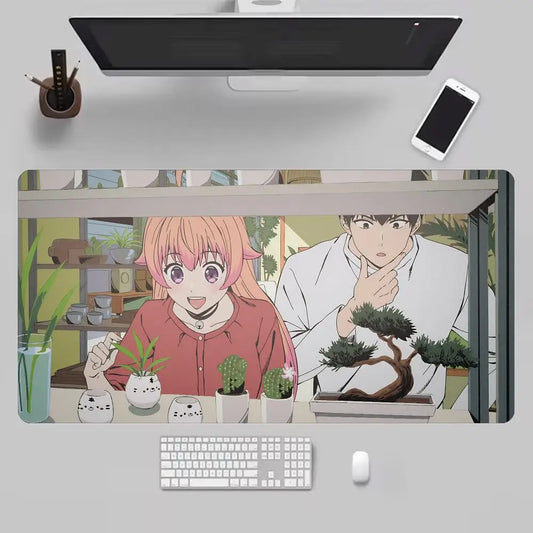 Witch Watch Nico Wakatsuki And Otogi Morihito Litte Plant Mouse Pad