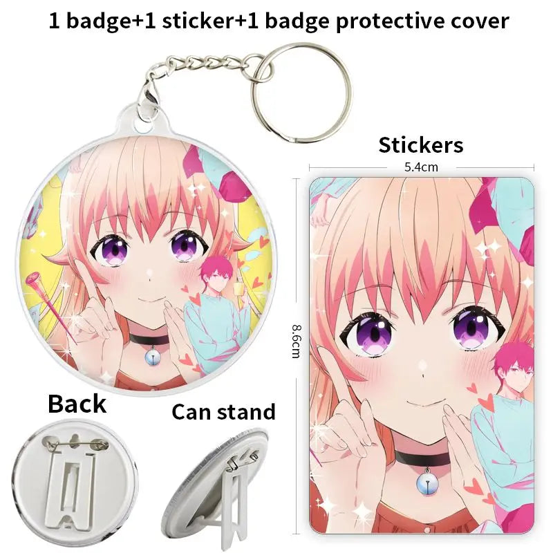 Witch Watch Nico Wakatsuki Sticker, Keychain and Badge Set