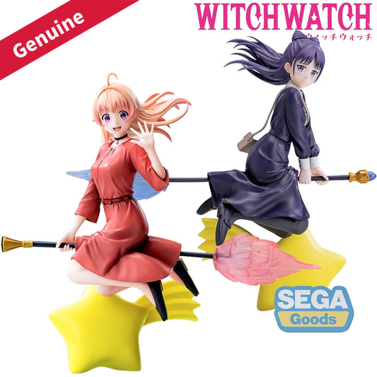 Witch Watch Nico Wakatsuki And Nemu Miyao Brooms 14 cm Vinyl Figure